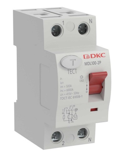 YON MAX MDL100 ВДТ, 2P, 10mA, 25A, АС (MDL100-2P1-25-AC). Автоматический выключатель дифференциальный (УЗО). ДКС в Камышине