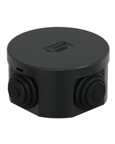 Коробка JBR065 D=65х35, 4 вых., IP44, черная (44004BL-1). Коробка монтажная. Экопласт в Камышине