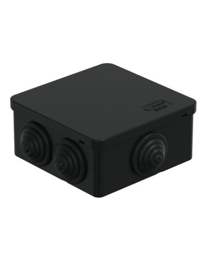 Коробка JBS101 100х100х55, 6 вых., IP55, черная (44037BL-1). Коробка монтажная. Экопласт в Камышине