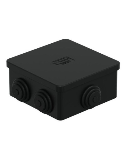 Коробка JBS080 85х85х40, 6 вых, IP44, черная (44006BL-1). Коробка монтажная. Экопласт в Камышине