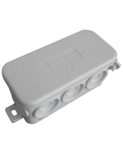 Коробка JBL090 90х42х40, 10вых., 4P (0,15…2,5мм²) серая (43154HF-GR). Коробка монтажная, огнестойкая, без галогена. Экопласт в Камышине