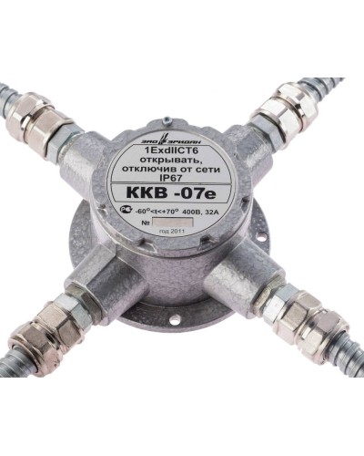 ККВ-07е-Ех-А-Р1-К-БК1, ШТ1/2+ШТ1/2+ШТ1/2+ШТ1/2. Коробка коммутационная взрывозащищенная крестообразная. Эридан в Камышине