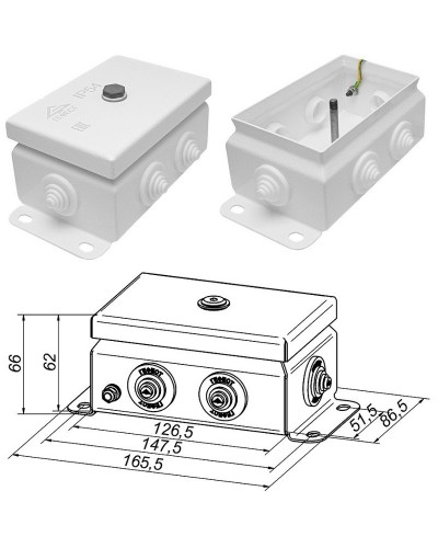 КМ IP55-0812 (без DIN рейки). Коробка монтажная электротехническая. Гефест в Камышине