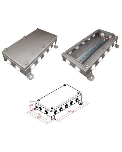 КМ IP55-1530, 14 вводов, нержавейка. Коробка монтажная электротехническая. Гефест в Камышине