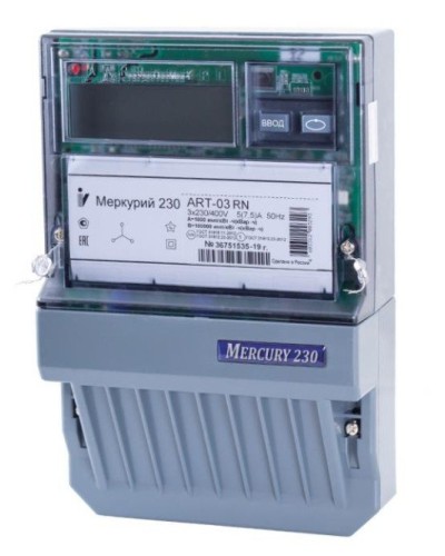 Меркурий 230 ART-01 PQRSIN 3ф 5-60А 1.0/2.0 класс точности, многотарифный (М0000051910). Счетчик электроэнергии. Инкотекс в Камышине