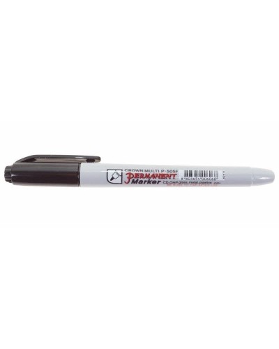 Маркер перманентный Crown «Multi Marker Super Slim» 1 мм, черный, пулевидный (08-8001): Ручка для маркировки в Камышине