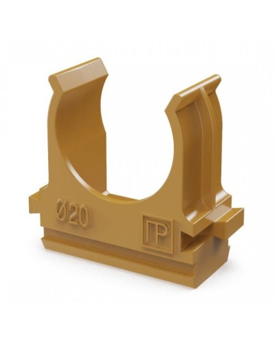 Крепёж-клипса для труб АБС-пластик бук D20 (100 шт) (PR13.0046). Крепление для труб ПВХ. Промрукав в Камышине