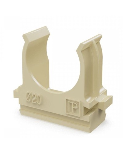 Крепёж-клипса для труб АБС-пластик сосна D20 (100 шт) (PR13.0049). Крепление для труб ПВХ. Промрукав в Камышине