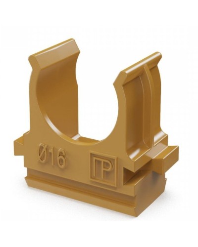 Крепёж-клипса для труб АБС-пластик бук D16 (100 шт) (PR13.0045). Крепление для труб ПВХ. Промрукав в Камышине