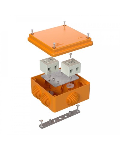 Коробка огнестойкая 100х100х50 для о/п (40-0300-FR10.0-4). Коробка огнестойкая для открытой установки. Промрукав в Камышине