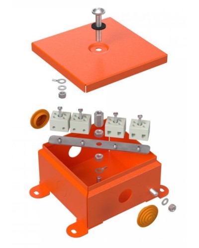 Коробка огнестойкая 110х110х65 (70-0360-FR6.0-8). Коробка огнестойкая для открытой установки. Промрукав в Камышине