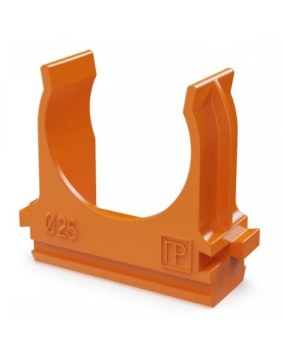 Крепёж-клипса для труб АБС-пластик оранжевая D25 (100 шт) (PR13.0065). Крепление для труб ПВХ. Промрукав в Камышине