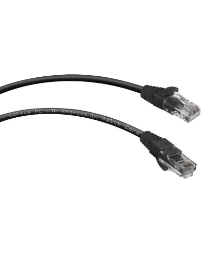 PC-UTP-RJ45-Cat.5e-3m-BK (7686c), чёрный. Патч-корд медный. CABEUS в Камышине