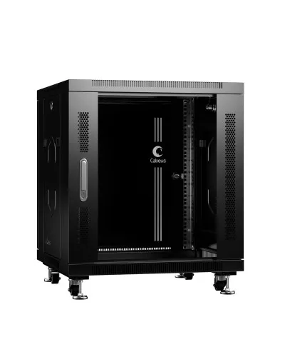 SH-05C-12U60/80-BK (8570c). Шкаф телекоммуникационный 19 напольный 12U. CABEUS в Камышине