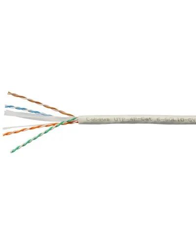 UTP-4P-Cat.6-SOLID-LSLTx-GY (11143c). Кабель «витая пара» (LAN) для структурированных систем связи. CABEUS в Камышине