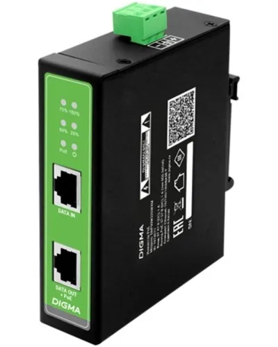 DNP90W48GDXM 10/100/1000BASE-T 90Вт 37-57В(DC). Инжектор PoE. Digma в Камышине