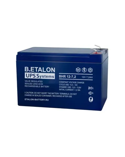 B.ETALON BHR 12-7,2. Аккумулятор герметичный свинцово-кислотный. ETALON в Камышине