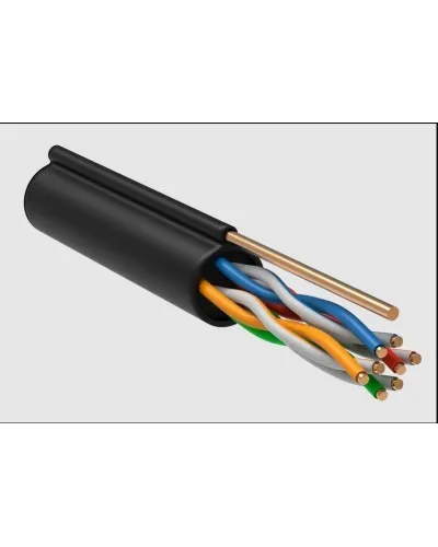 GENERICA U/UTP 5E 24AWG 4PR LDPE трос черный (BC3-C5E04-159-305-R-G). Кабель «витая пара» (LAN) для структурированных систем связи. IEK в Камышине
