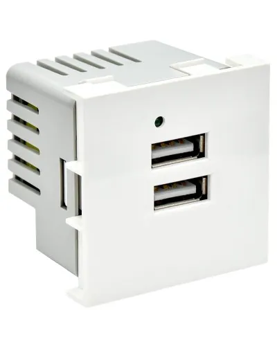 Розетка USB A+A 4,2А PRIMER РКЮ-23-40-П белый IEK PR-KK40D-RU-0-2-AA-K01). Розетка USB. IEK в Камышине