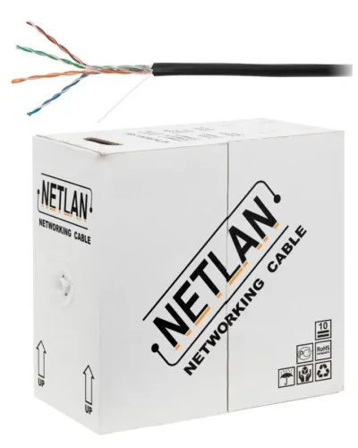 U/UTP 4pair, Cat5e, Out, PE, CCA (CCA-UU004-5E-PE-BK) . Кабель «витая пара» (LAN) для структурированных систем связи. NETLAN в Камышине
