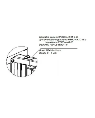 PERCo-RF01 0-03. Накладка верхняя. PERCo в Камышине