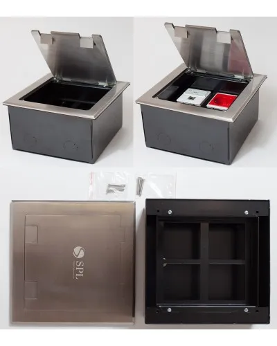 Люк на 4 поста (45х45), из нержавеющей стали, с коробкой, IP40 (300014). Люк. SPL в Камышине