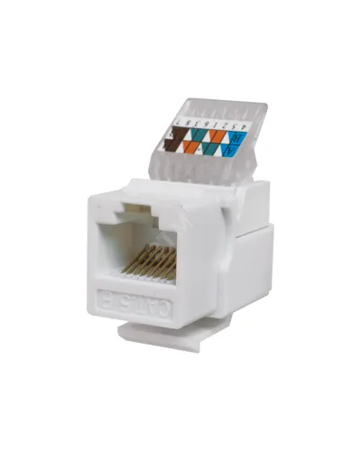 Модуль-вставка Keystone Кат5е, без.инстр.зад, белый UTP (10-0312): Вставка Keystone Jack RJ-45 в Камышине