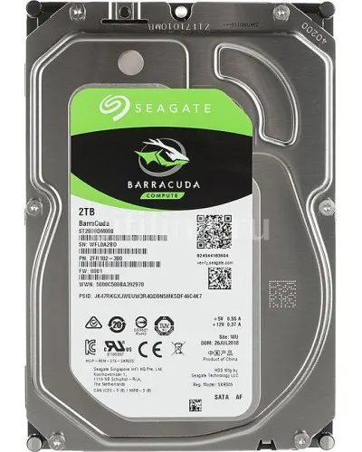 HDD 2000 GB (2 TB) SATA-III Barracuda (ST2000DM008). Жесткий диск (HDD) для видеонаблюдения. Seagate в Камышине