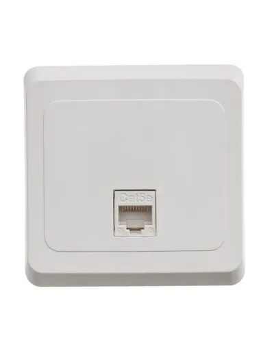 Этюд розетка RJ45, кат. 5Е, 1-местная, в сборе, скрытой установки, белый (KOMC-001B). Розетка компьютерная. Systeme Electric в Камышине