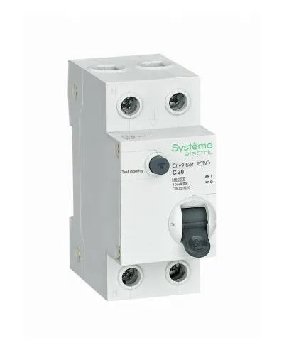 City9 Set 1P+N С 20А 4.5kA 10мА A 230В (C9D51620). Автоматический выключатель дифференциального тока. Systeme Electric в Камышине