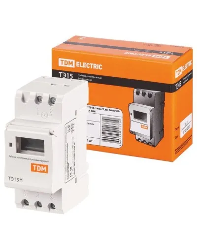 ТЭ15М-1мин/7дн-32on/off-30А-DIN TDM (SQ1503-0037). Таймер электронный. TDM ЕLECTRIC в Камышине