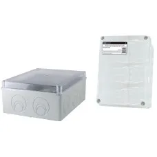 Коробка ОП 240х195х90мм, прозрачная крышка, IP44, кабельные вводы d28-3шт, d37-2шт (SQ1401-1275). Распаячная коробка. TDM ЕLECTRIC