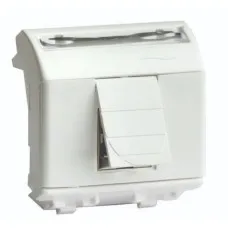 Розетка RJ-45 Brava 2 модуля слоновая кость (75450S): Розетка компьютерная с двумя разъёмами