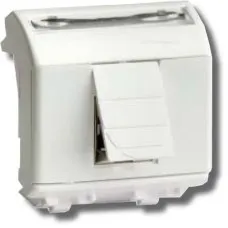 Розетка RJ-45 Brava 2 модуля белая (76655B): Розетка компьютерная с двумя разъёмами