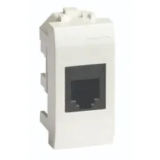 Розетка RJ-45 Brava 1 модуль слоновая кость (75457S): Розетка компьютерная с одним разъёмом