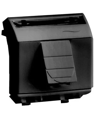 Розетка RJ-45 Brava 2 модуля черная (77450N): Розетка компьютерная с одним экранированным разъёмом в Камышине