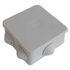Коробка JBS080 85х85х50, 6 вых., IP44, серая (44066). Коробка монтажная. Экопласт
