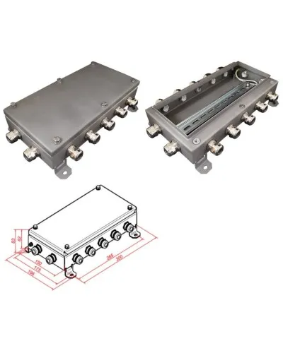 КМ IP66-1530, 12 вводов, нержавейка. Коробка монтажная электротехническая. Гефест в Камышине