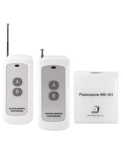 RR-101 + 2 пульта, 250-950 метров, двойное питание 12В и 220В. Комплект радиореле. ИПРо в Камышине