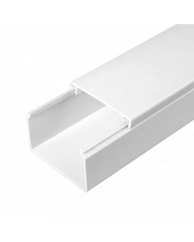 Короб 60х40 (Промрукав) (PR.0560401). Кабель-канал с двойным замком белый 60х40. Промрукав в Камышине