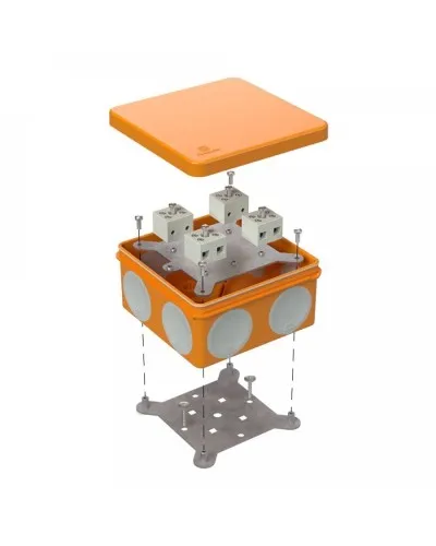 Коробка огнестойкая 100х100х50 (60-0300-FR2.5-8). Коробка огнестойкая для открытой установки. Промрукав в Камышине